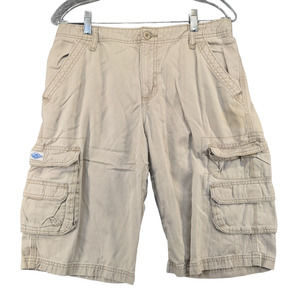 Lee Dungarees Boys Loose Cargo Shorts Tan Size 18 Cotton Pockets Sure 2 Fit